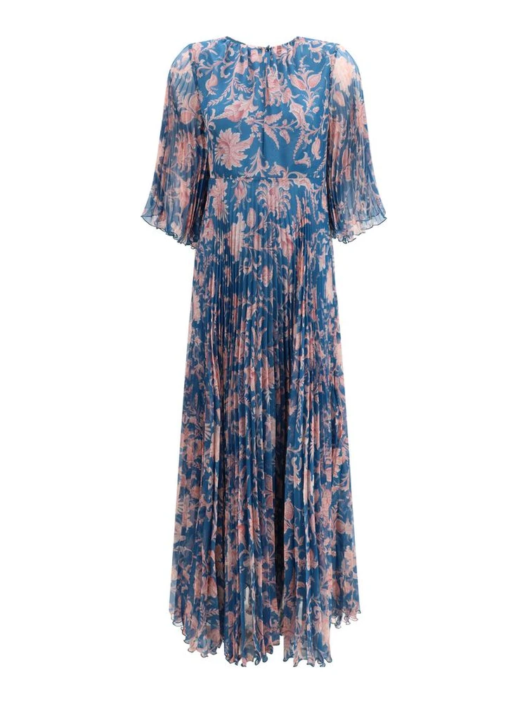 Blue Polyester Casual Dress