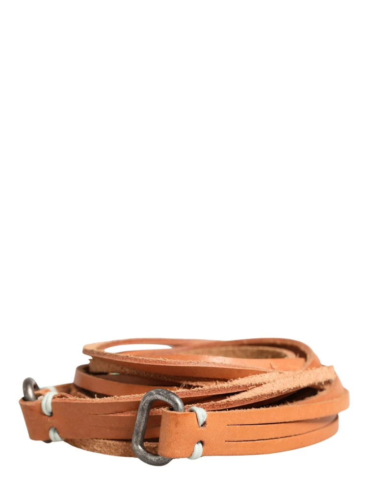 Brown Leather Silver Tone Buckle Waist Belt alternative