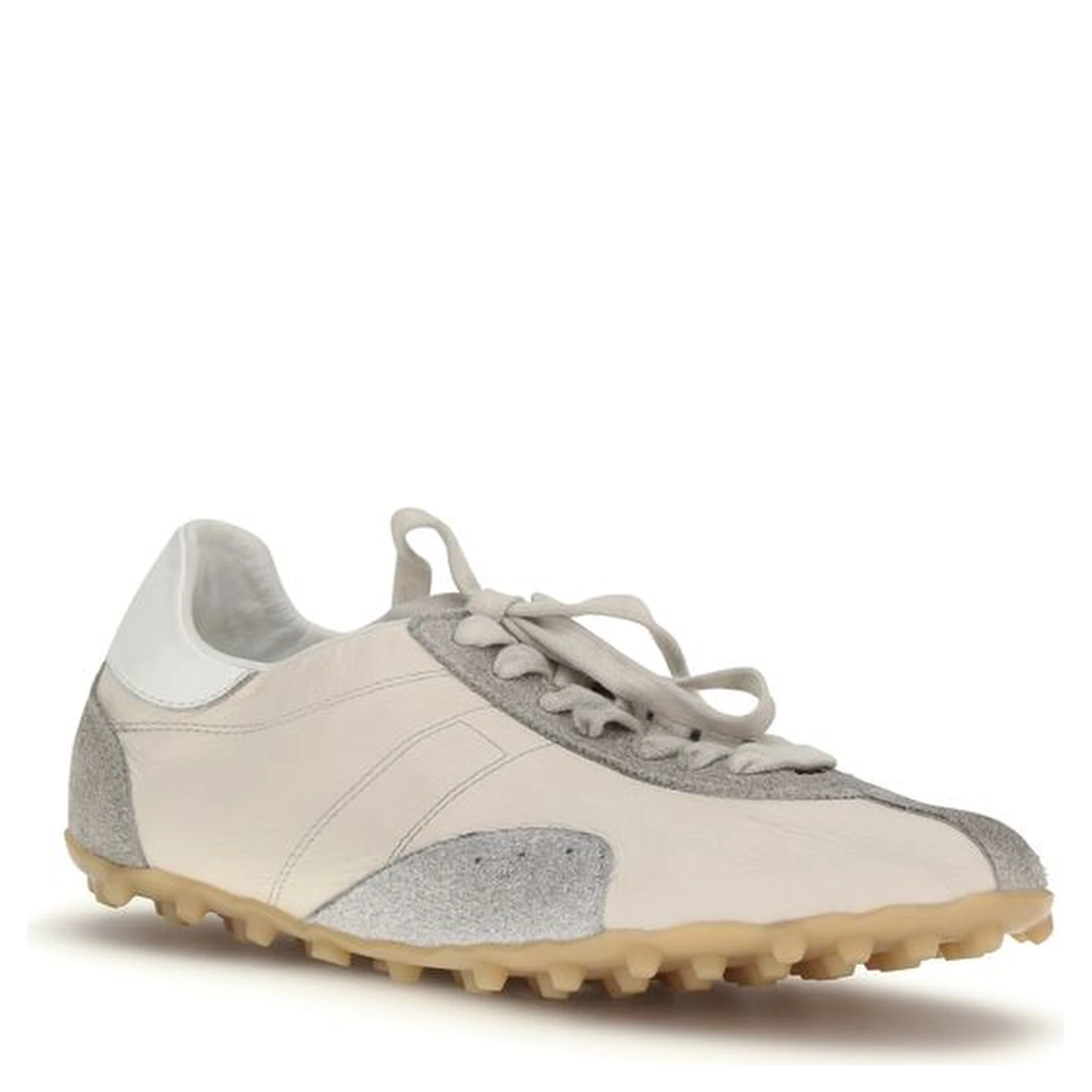 Beige Goatskin Athletic Sneakers
