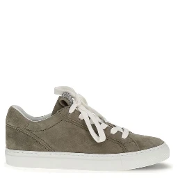 Gray Calf Leather Bos Taurus Sneakers