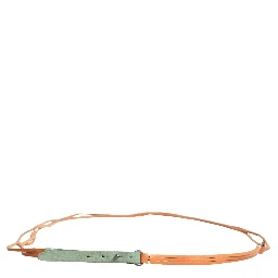 Brown Leather Silver Tone Buckle Waist Belt