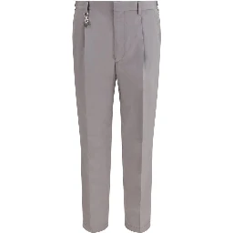 Gray Cotton Dress Pants