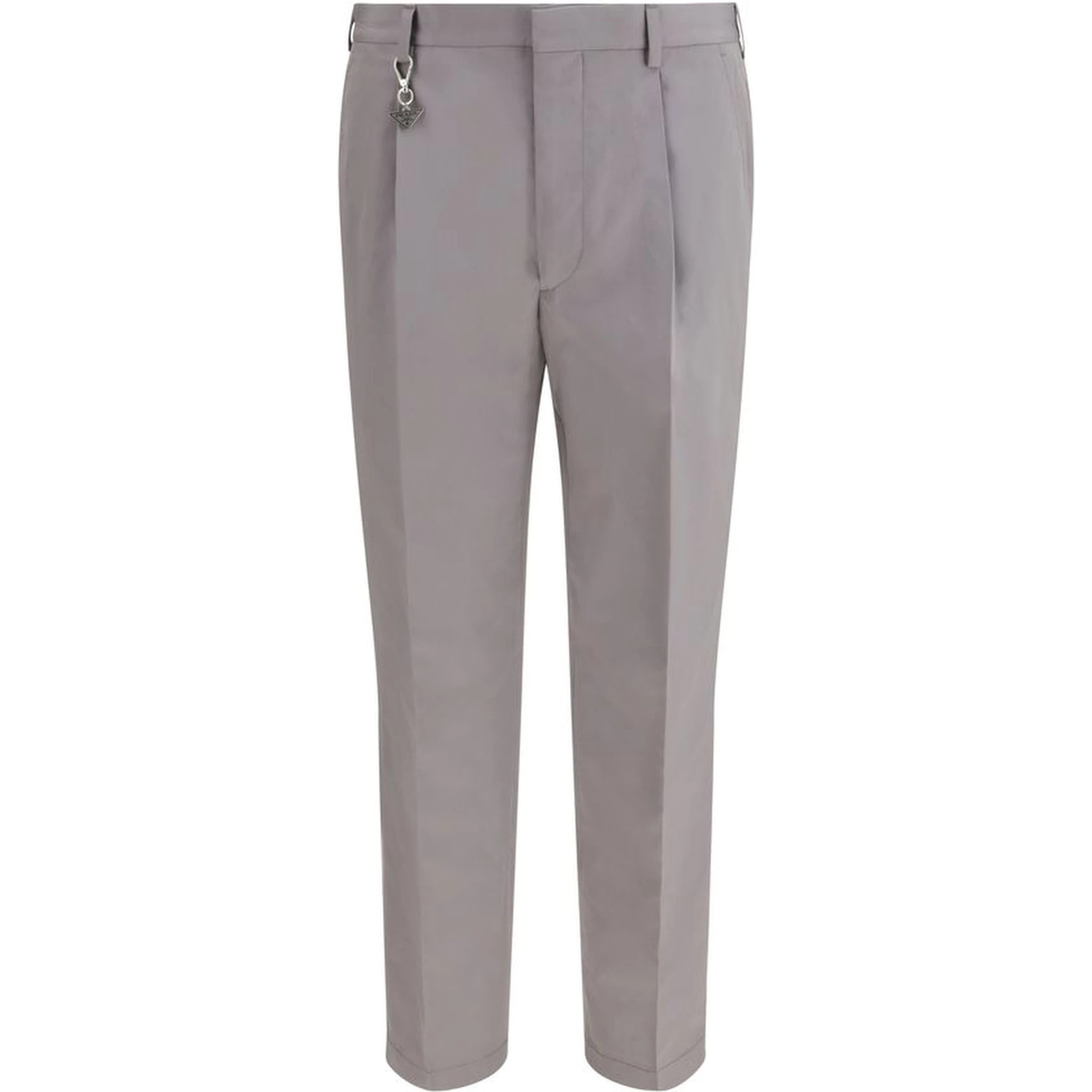 Gray Cotton Dress Pants