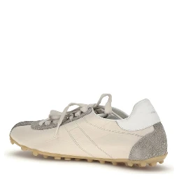 Beige Goatskin Athletic Sneakers