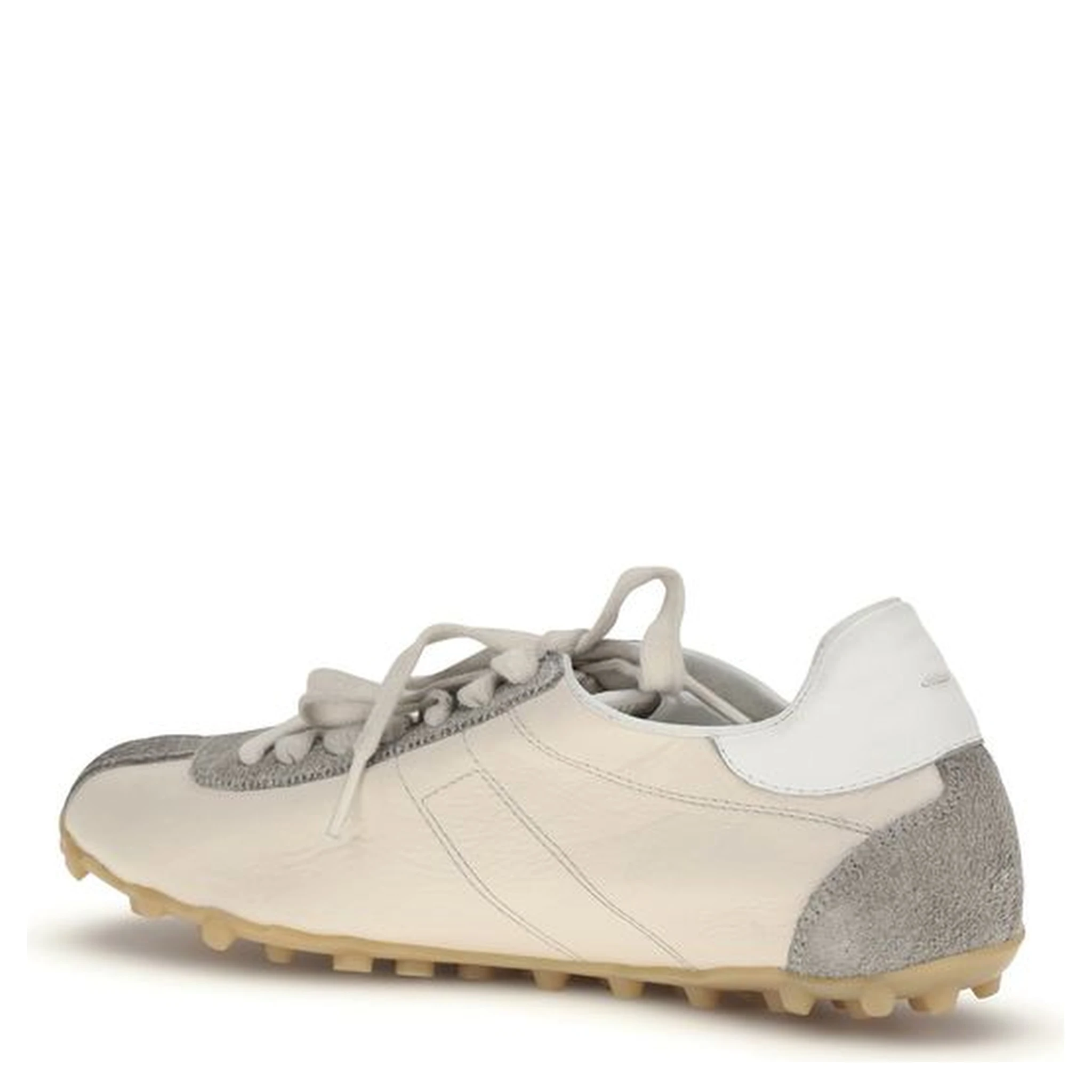Beige Goatskin Athletic Sneakers