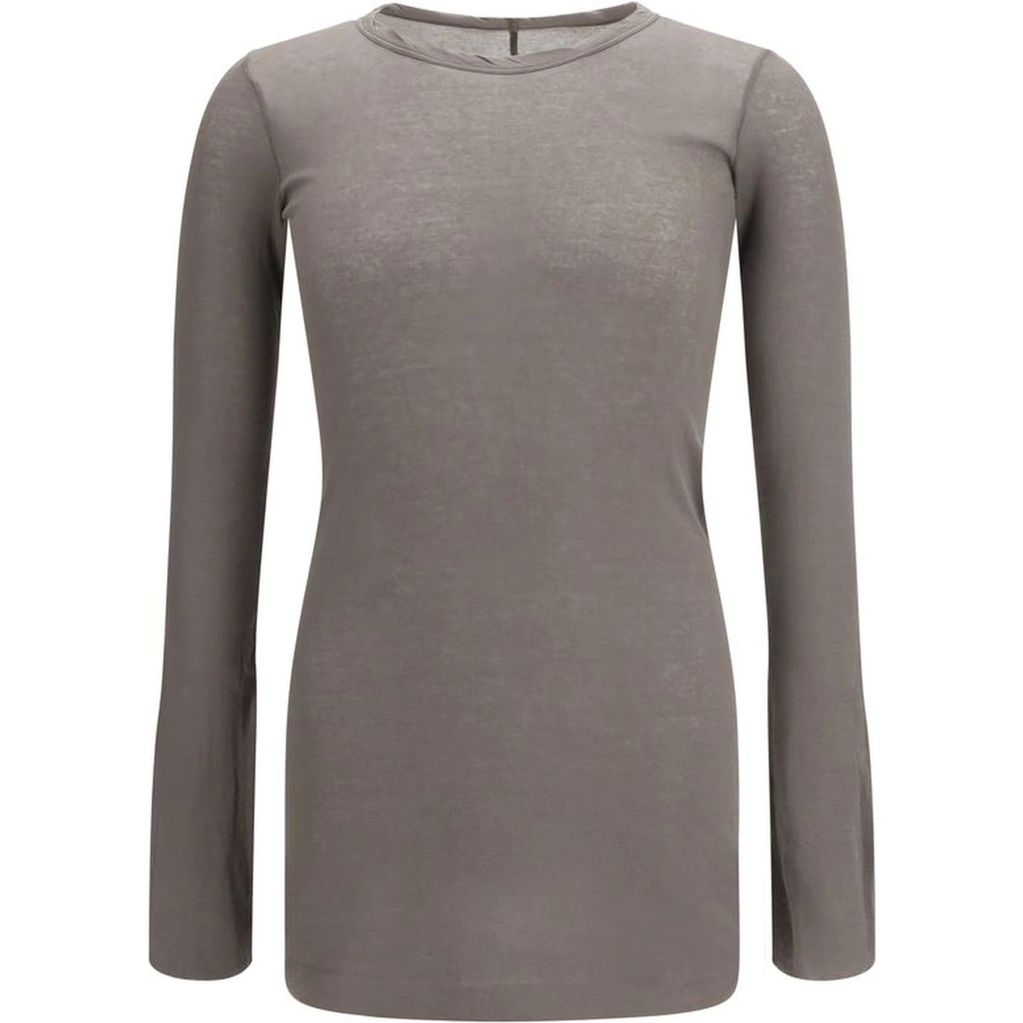 Brown Cotton Long Sleeve T-Shirt