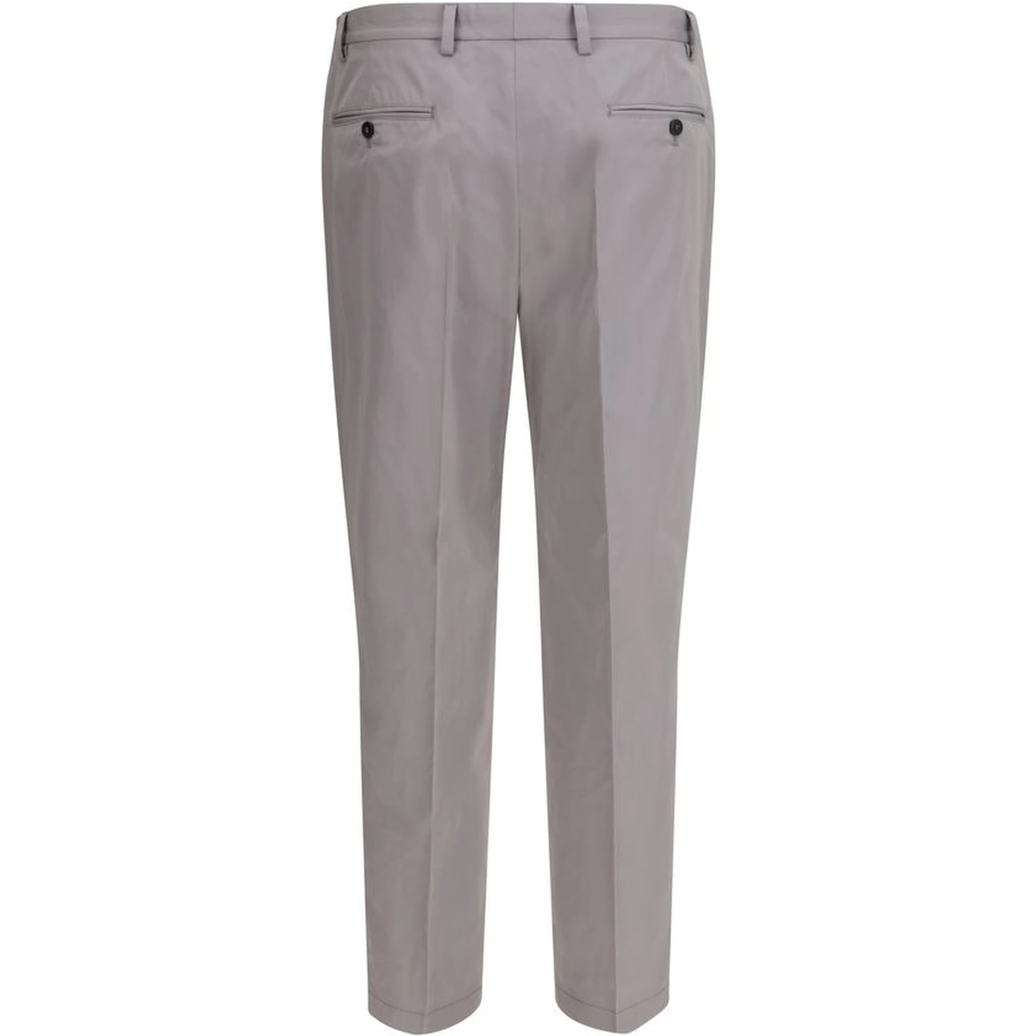 Gray Cotton Dress Pants