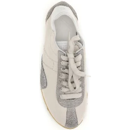 Beige Goatskin Athletic Sneakers