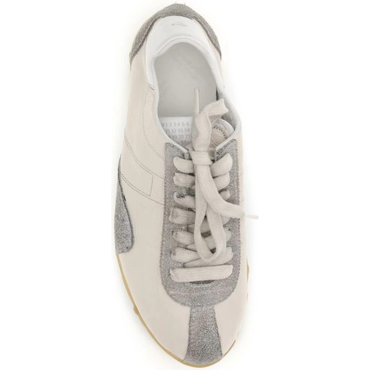 Beige Goatskin Athletic Sneakers