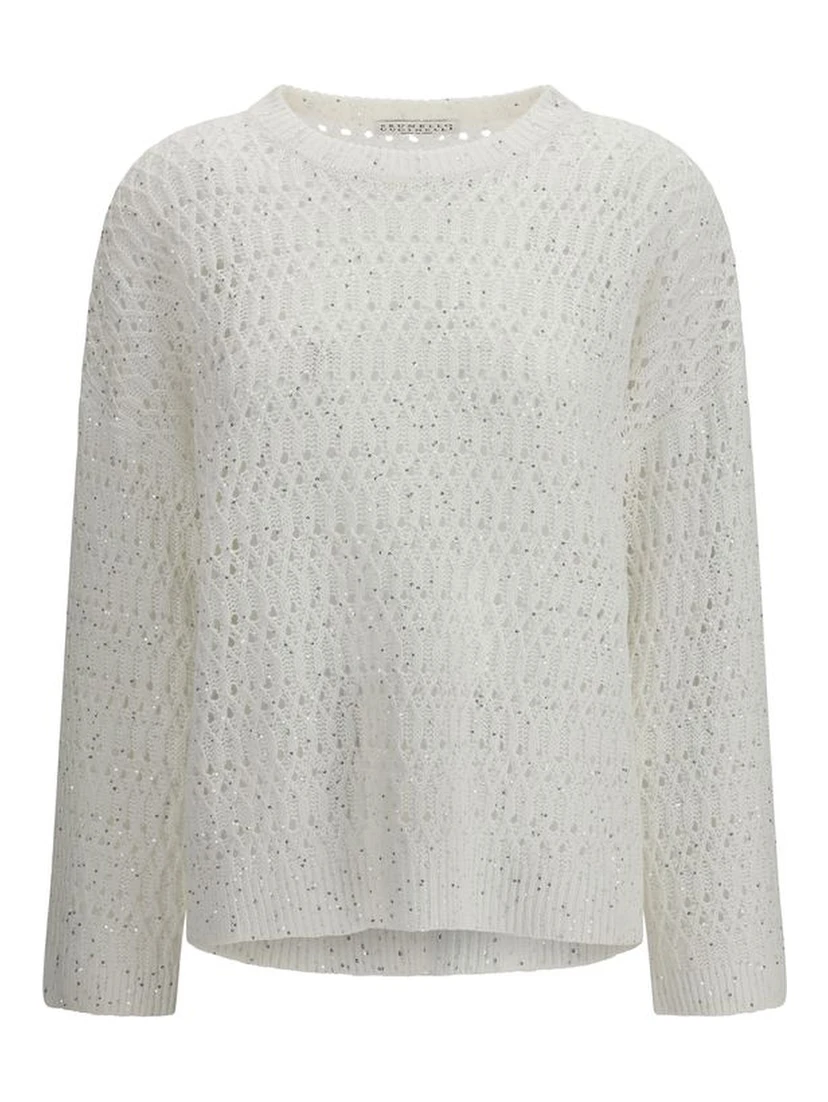 White Silk Sweatshirt