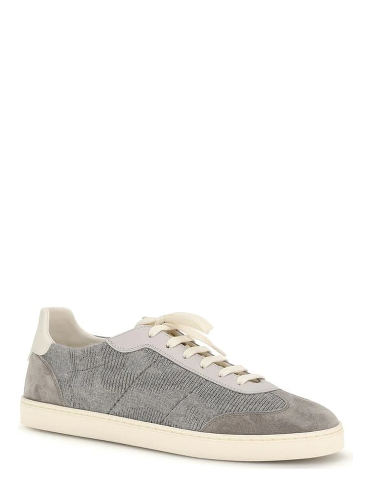 Gray Calf Leather Bos Taurus Low Top Sneakers alternative