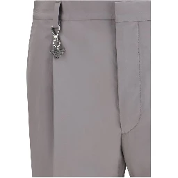 Gray Cotton Dress Pants