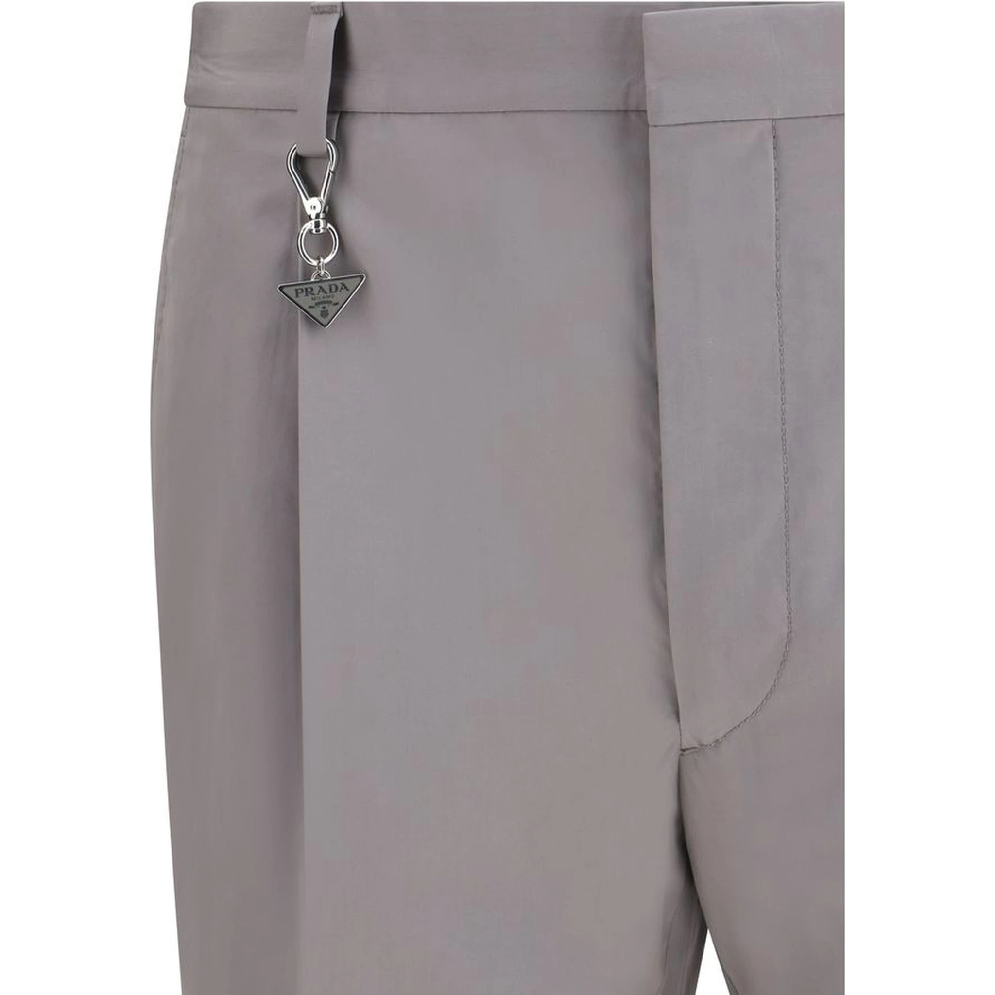 Gray Cotton Dress Pants