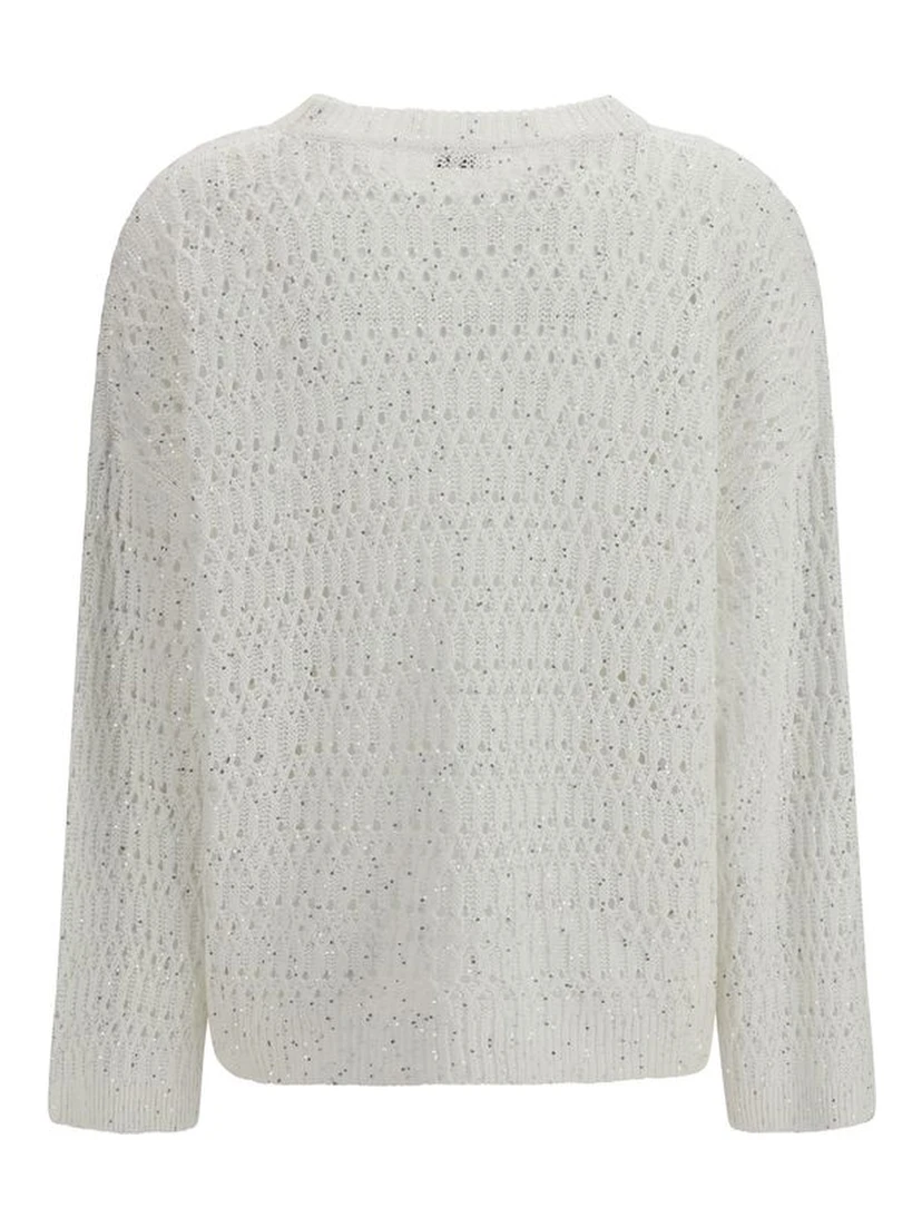 White Silk Sweatshirt