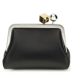 حقيبة كتف من جلد الخروف الأسود (Ovis Aries Aries)