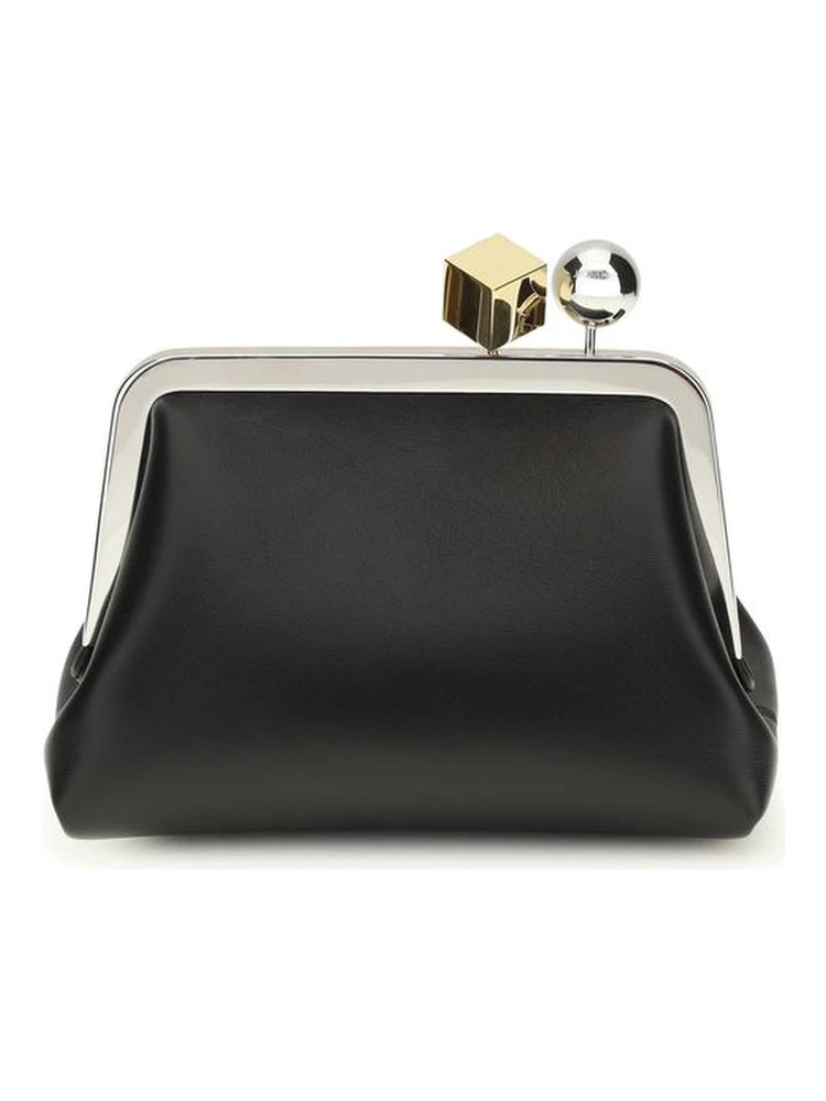 حقيبة كتف من جلد الخروف الأسود (Ovis Aries Aries)