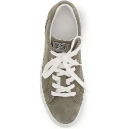 Gray Calf Leather Bos Taurus Sneakers