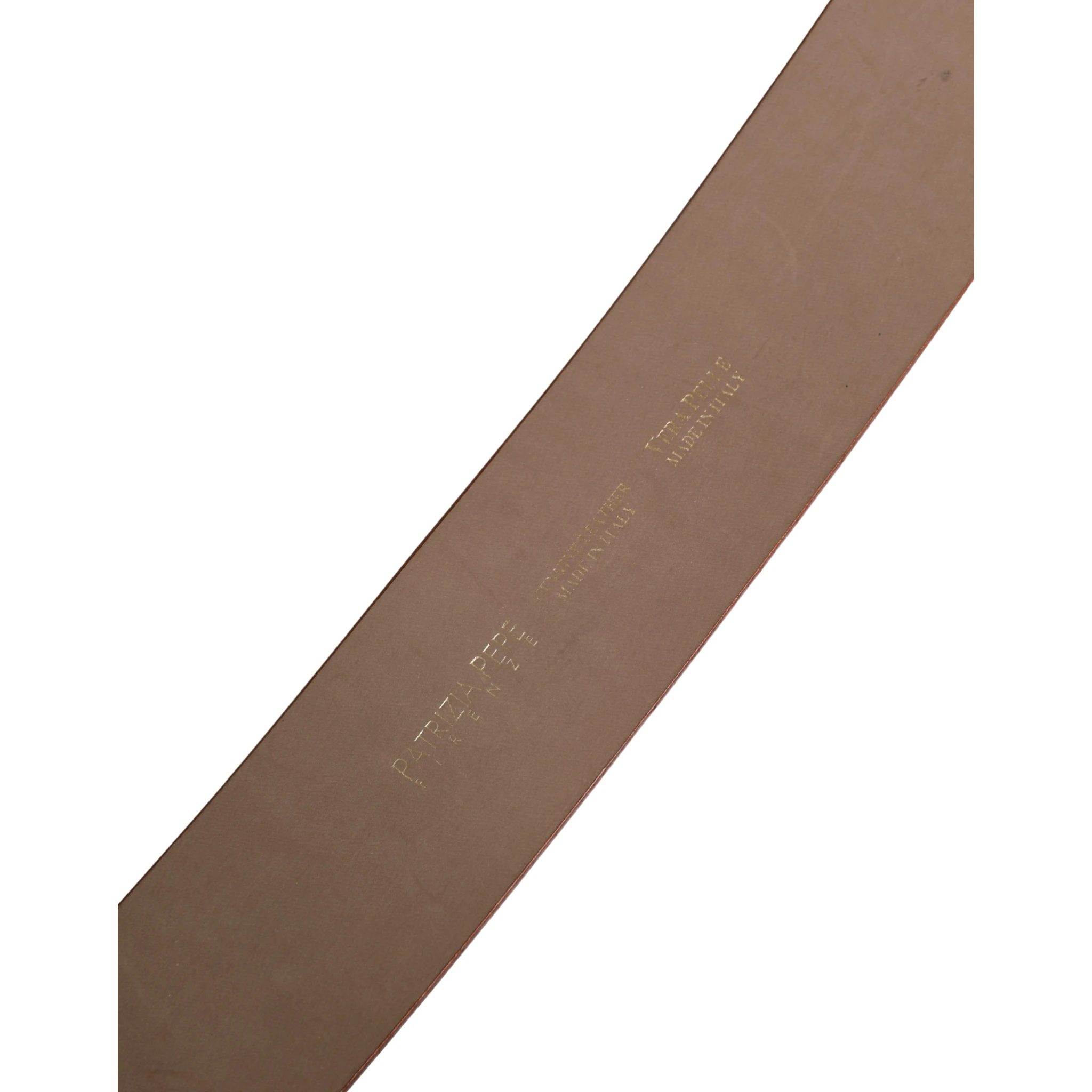 Beige Genuine Leather Wide Waist Metal Buckle Belt