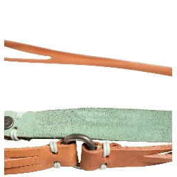 Brown Leather Silver Tone Buckle Waist Belt