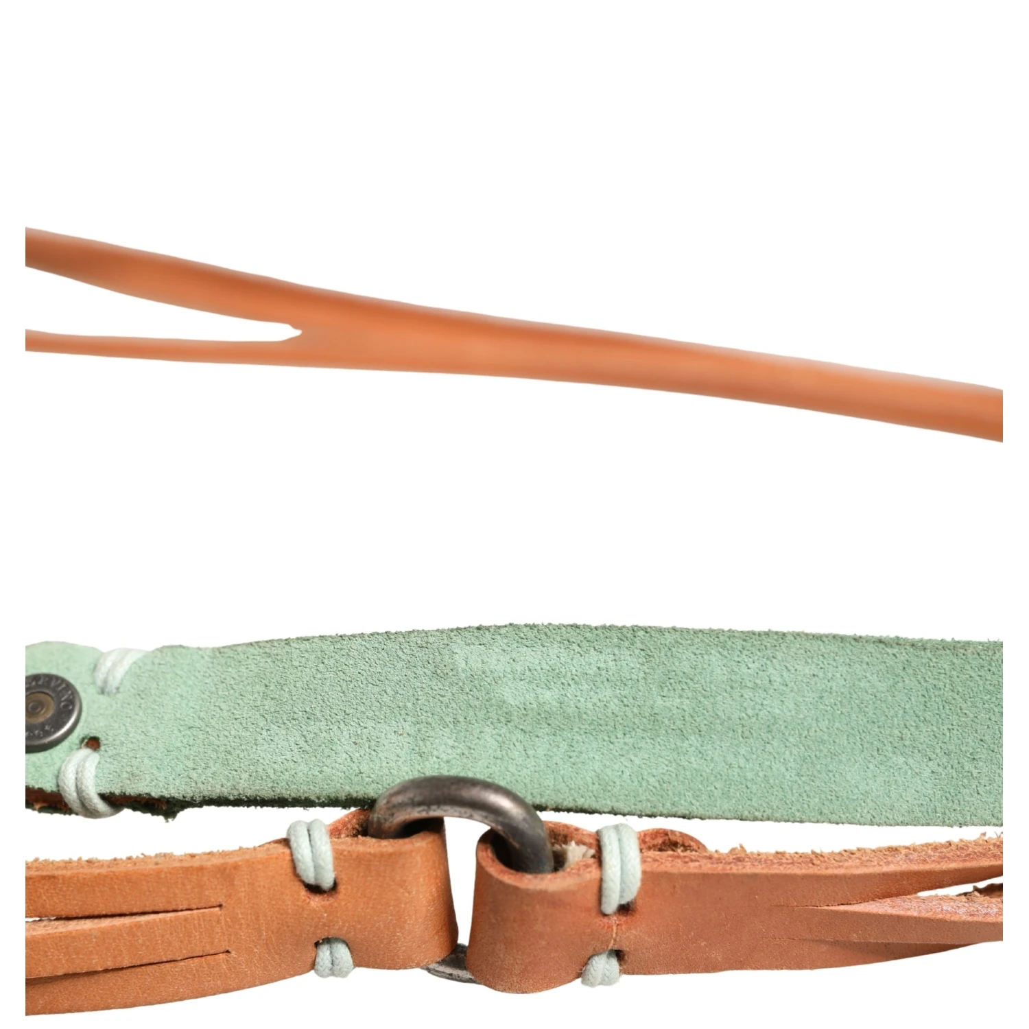 Brown Leather Silver Tone Buckle Waist Belt