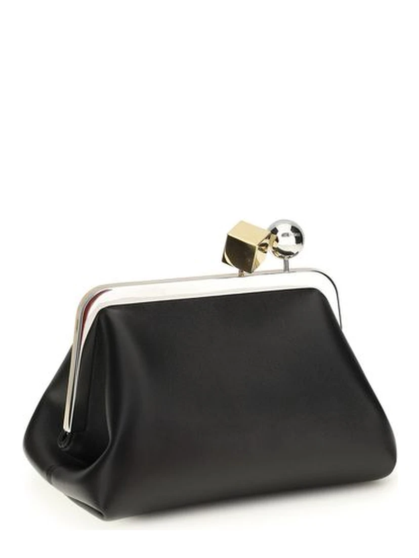 حقيبة كتف من جلد الخروف الأسود (Ovis Aries Aries)