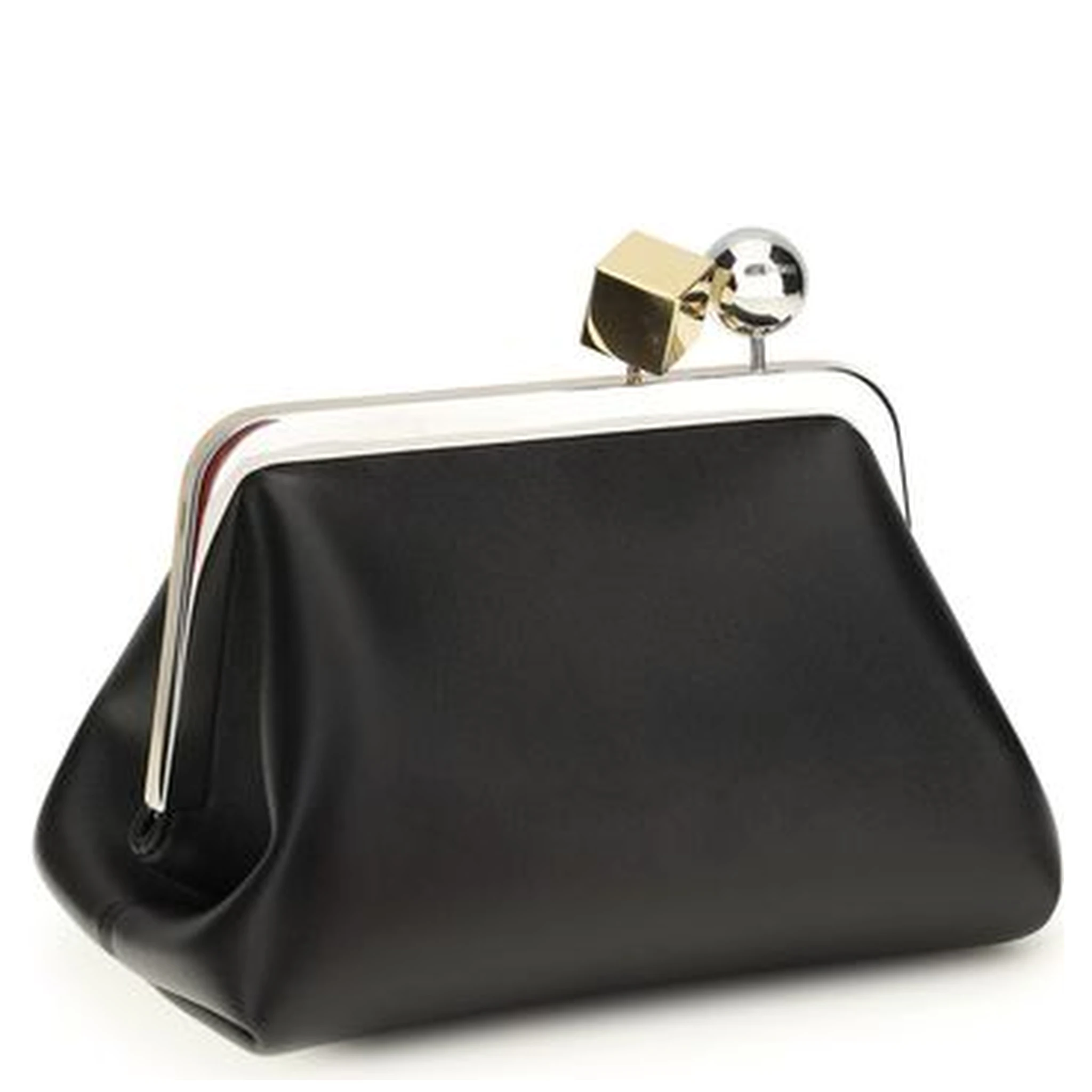 حقيبة كتف من جلد الخروف الأسود (Ovis Aries Aries)