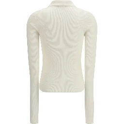 White Silk Polo Shirt