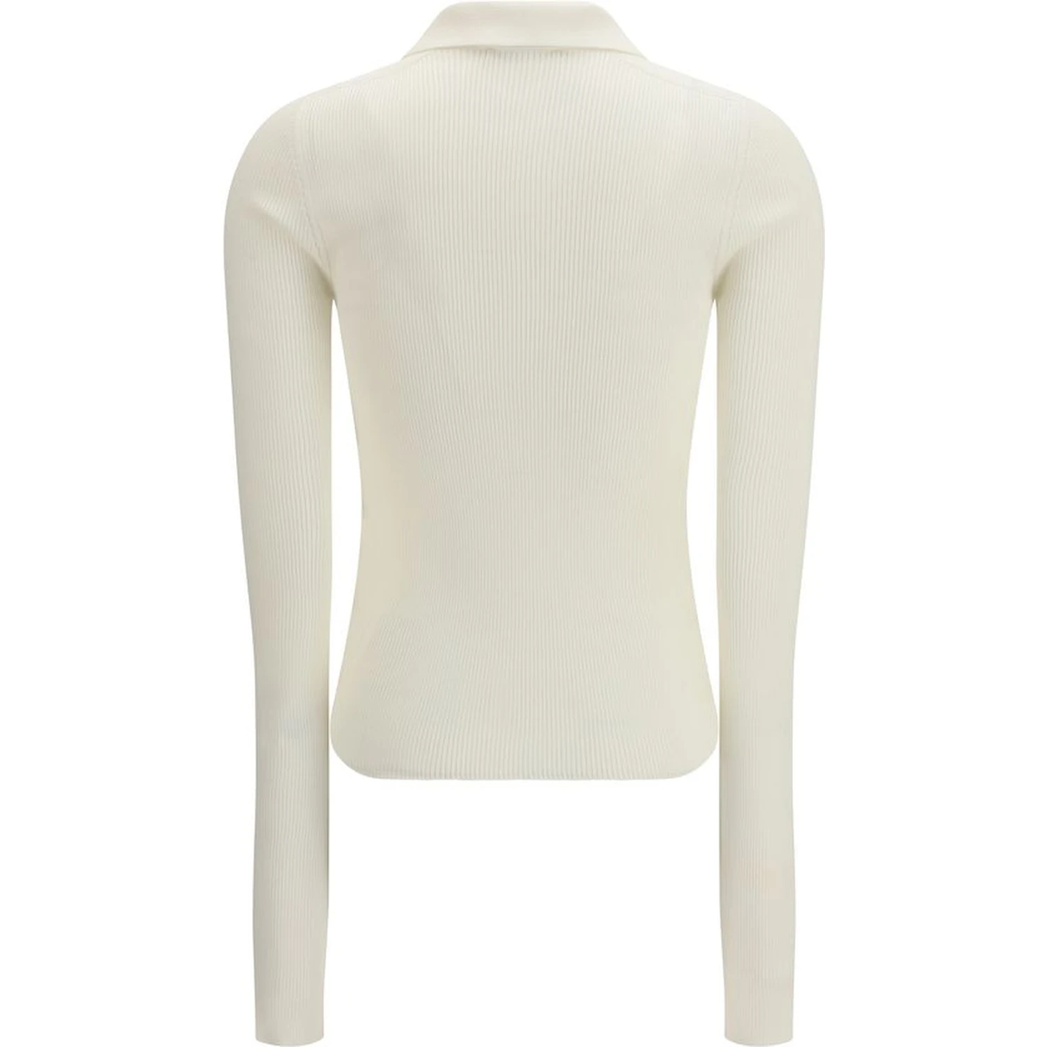 White Silk Polo Shirt