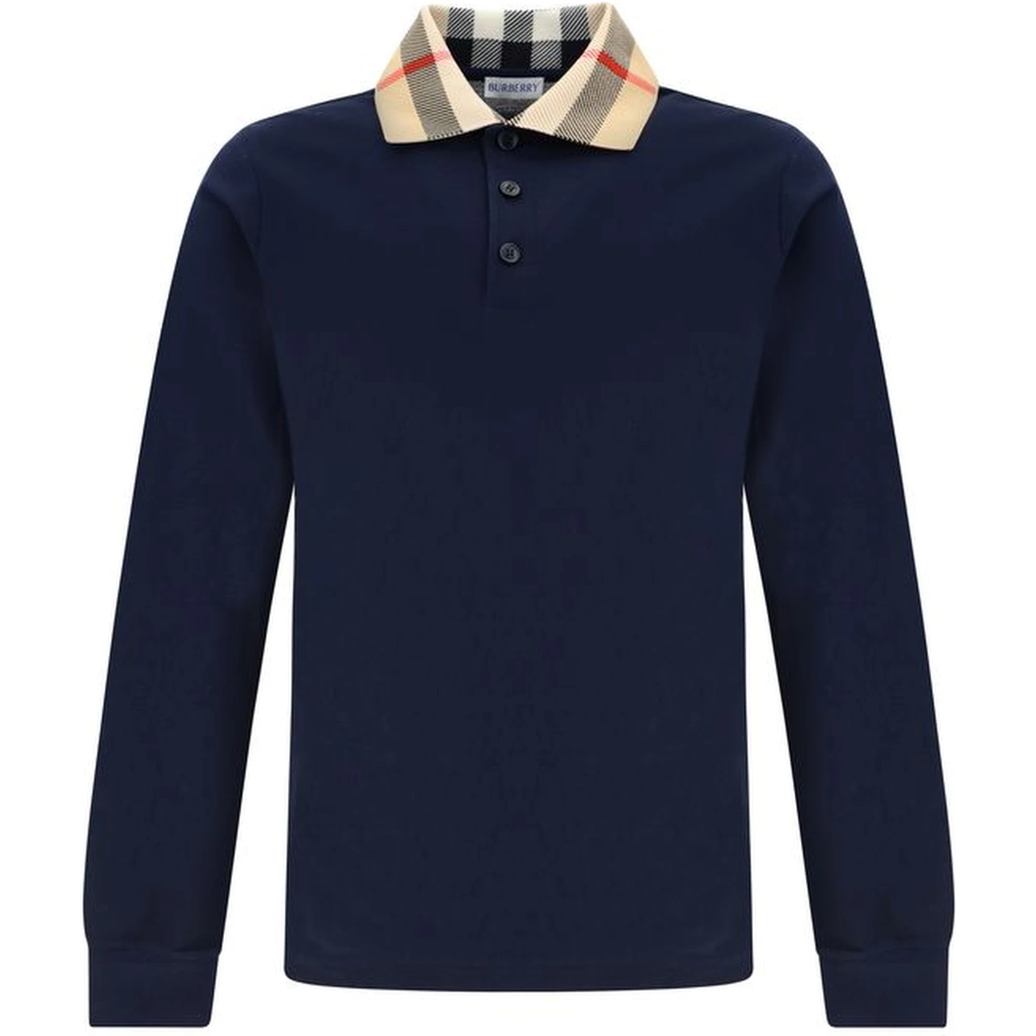 Blue Cotton Polo Shirt