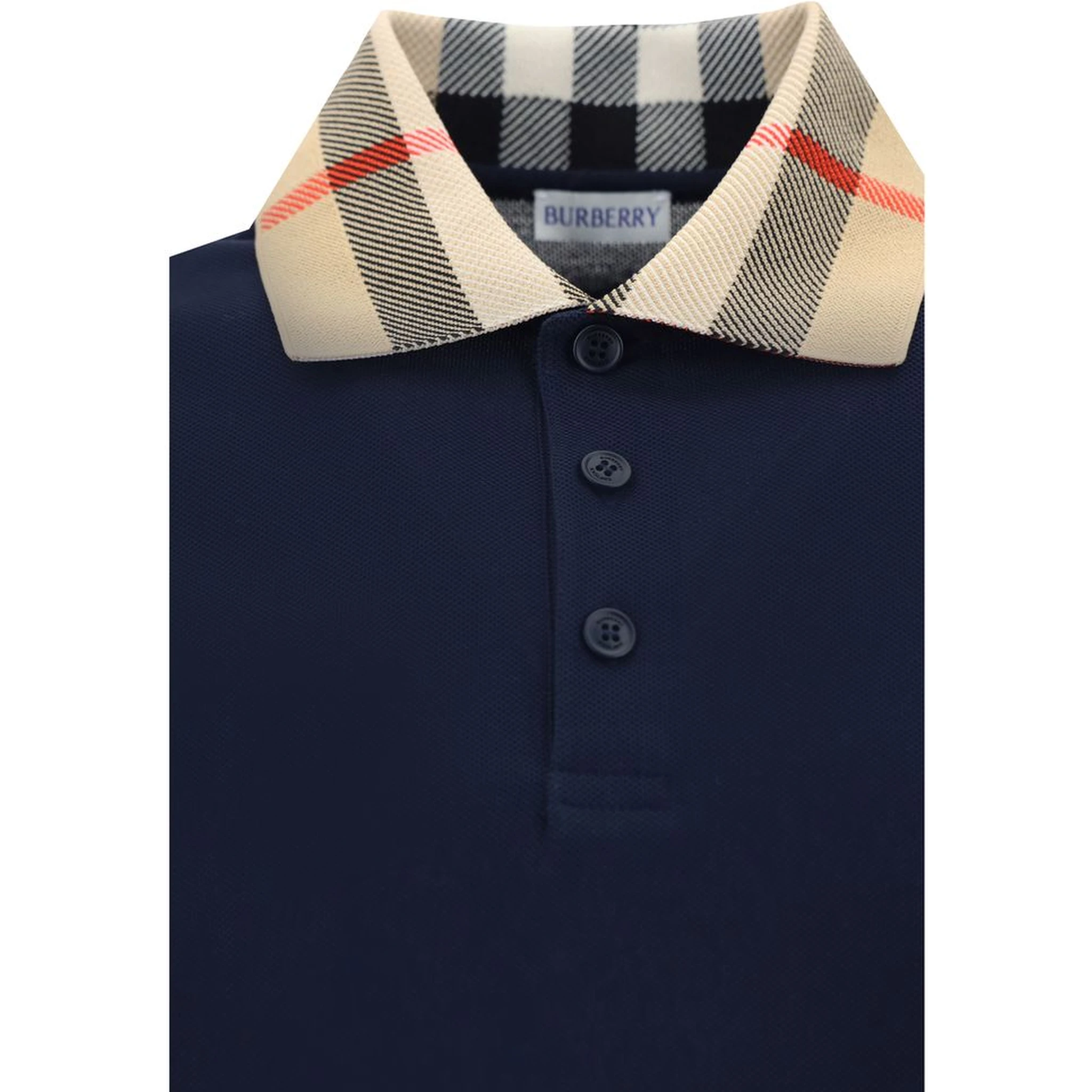 Blue Cotton Polo Shirt