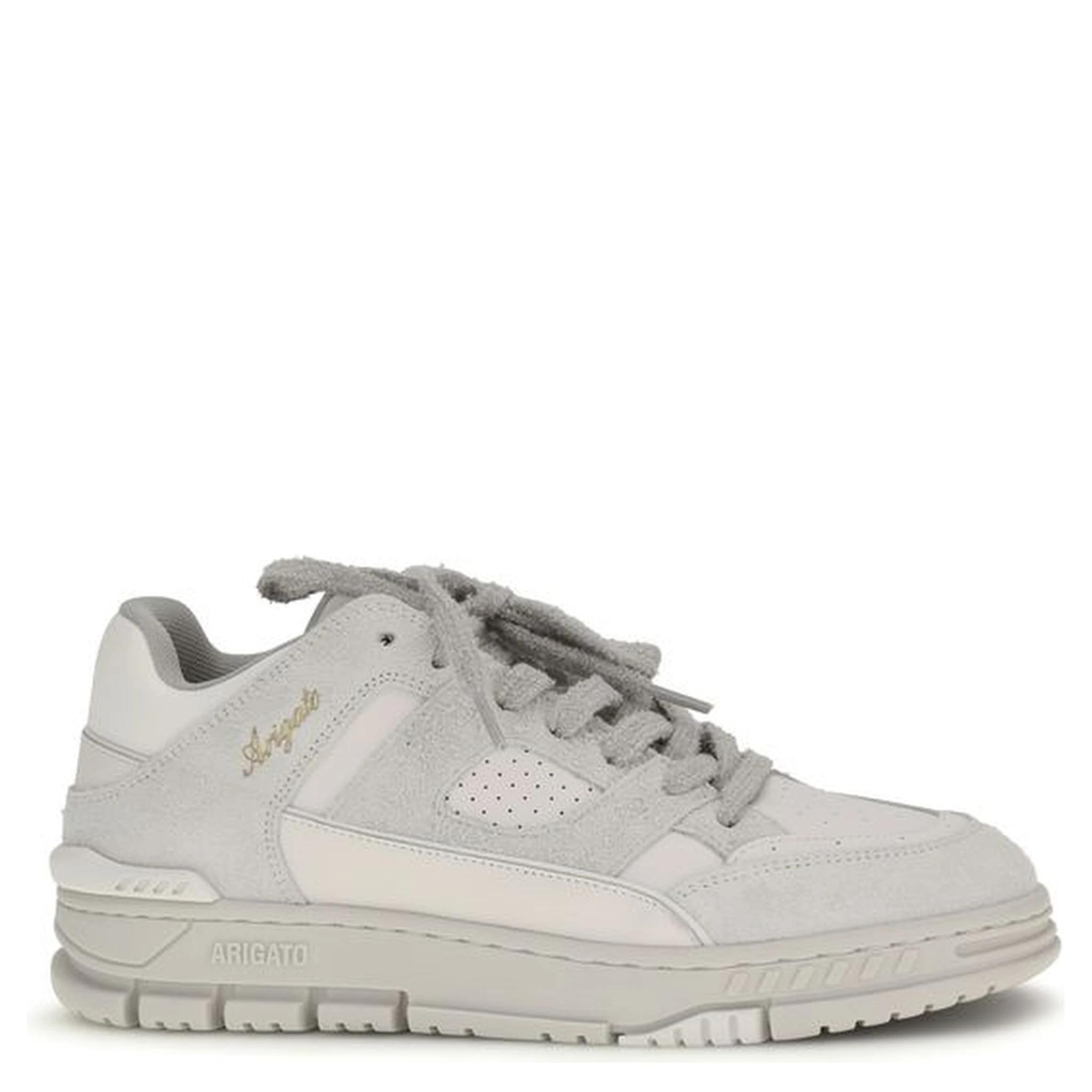 White Calf Leather Bos Taurus Athletic Sneakers