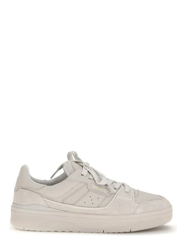 Gray Calf Leather Bos Taurus Low Top Sneakers