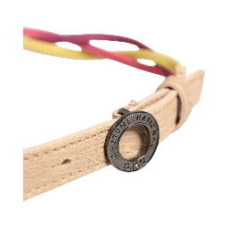 حزام بإبزيم دائري من الجلد الملتوي متعدد الألوان