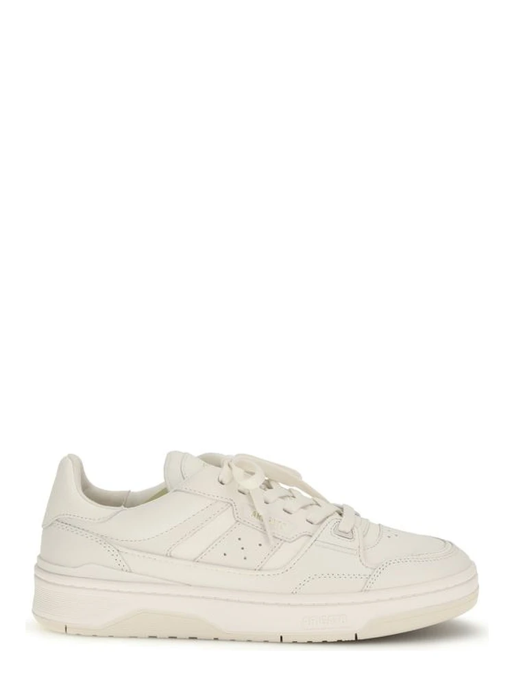 Gray Calf Leather Bos Taurus Low Top Sneakers