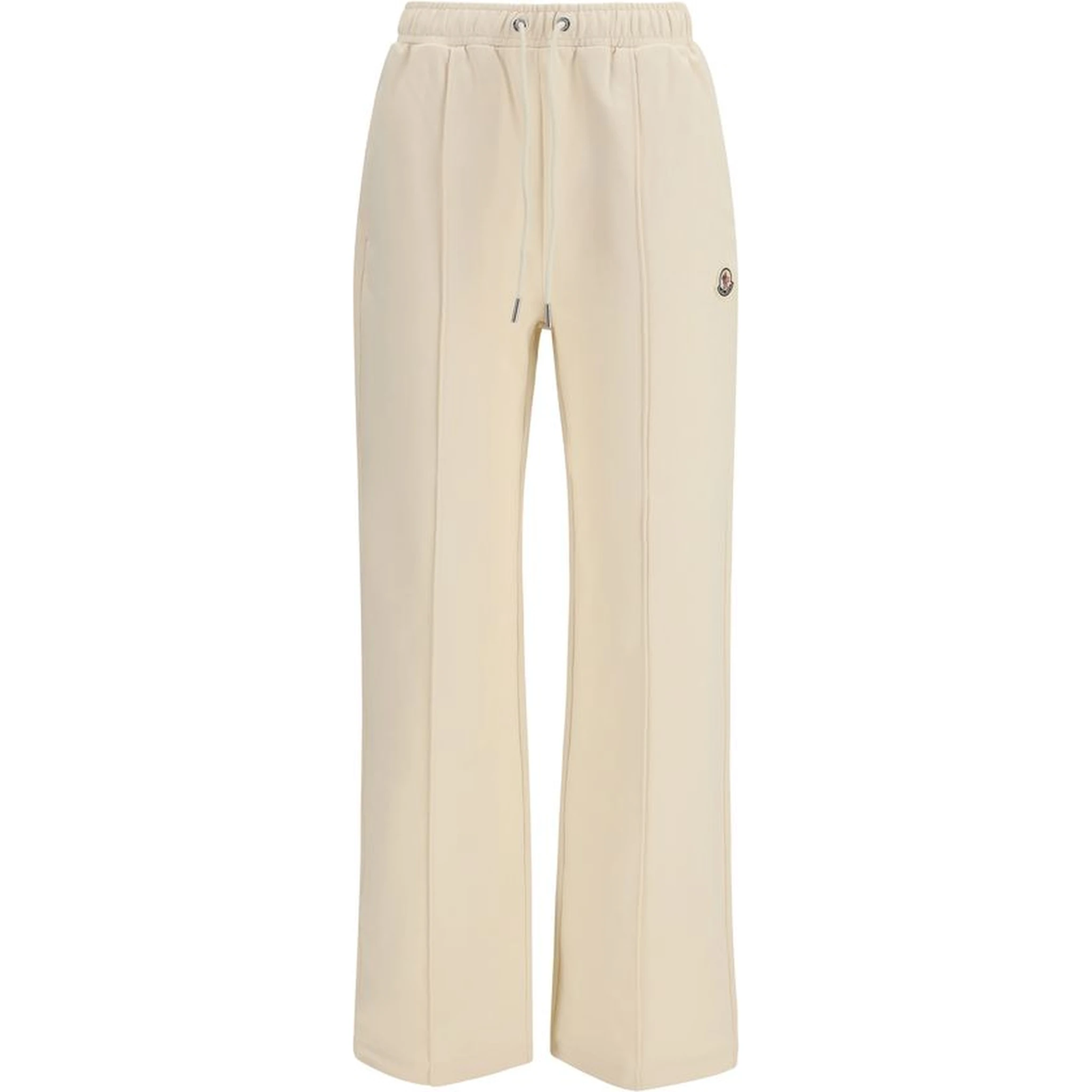 Beige Cotton Athletic Pants