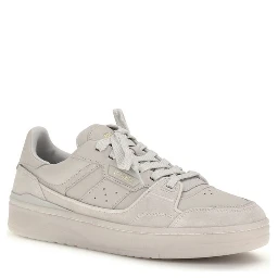 Gray Calf Leather Bos Taurus Low Top Sneakers
