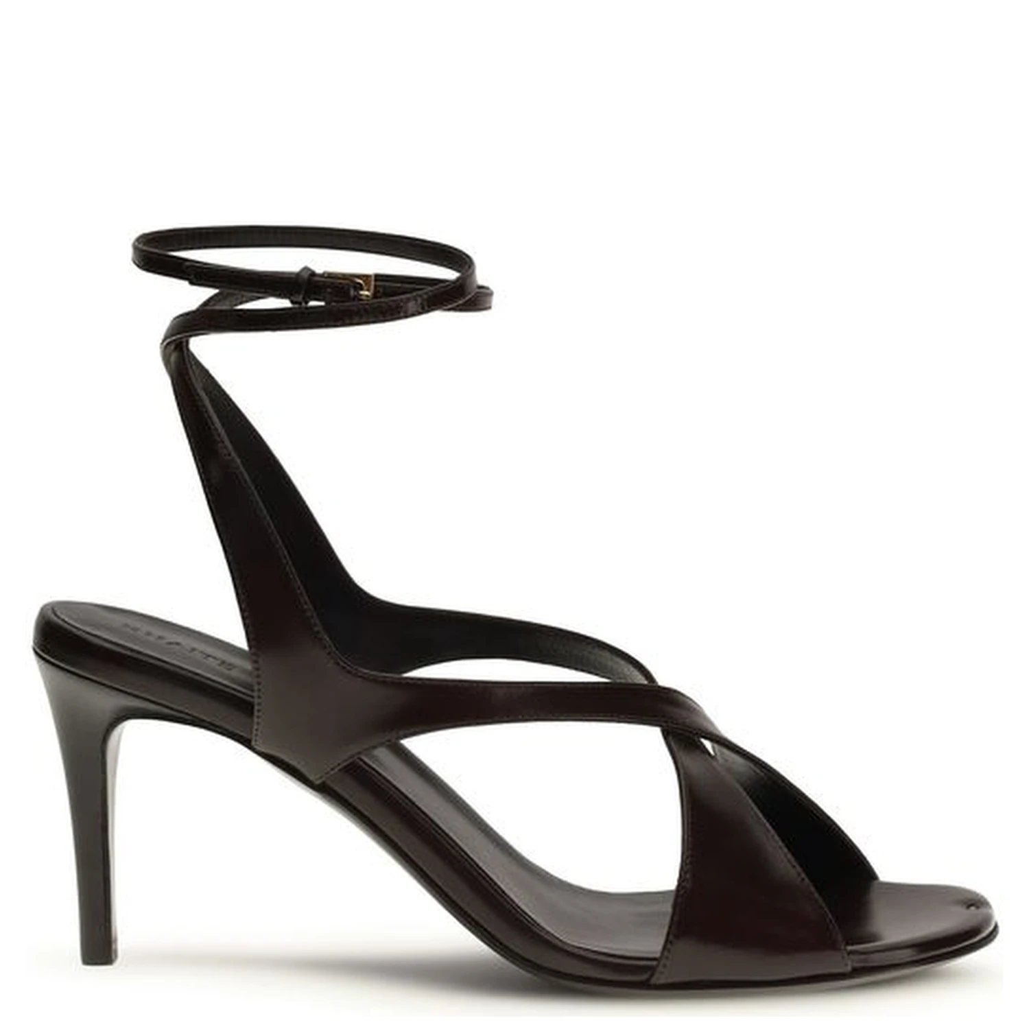 Black Calf Leather Bos Taurus Strap-On Sandals