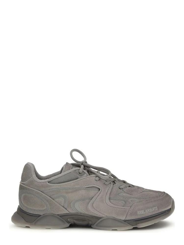 Gray Calf Leather Bos Taurus Chunky Sneakers
