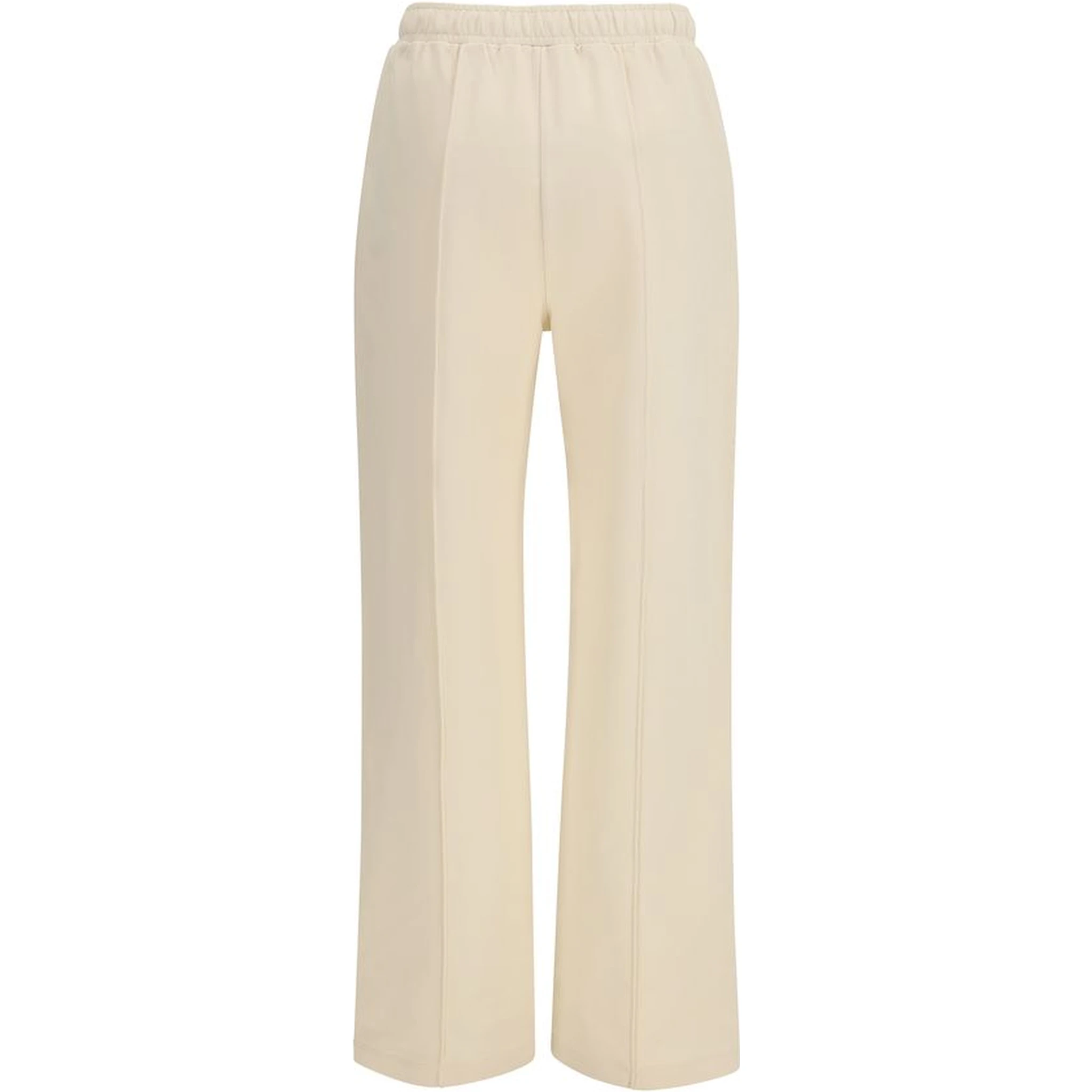 Beige Cotton Athletic Pants