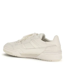 Gray Calf Leather Bos Taurus Low Top Sneakers