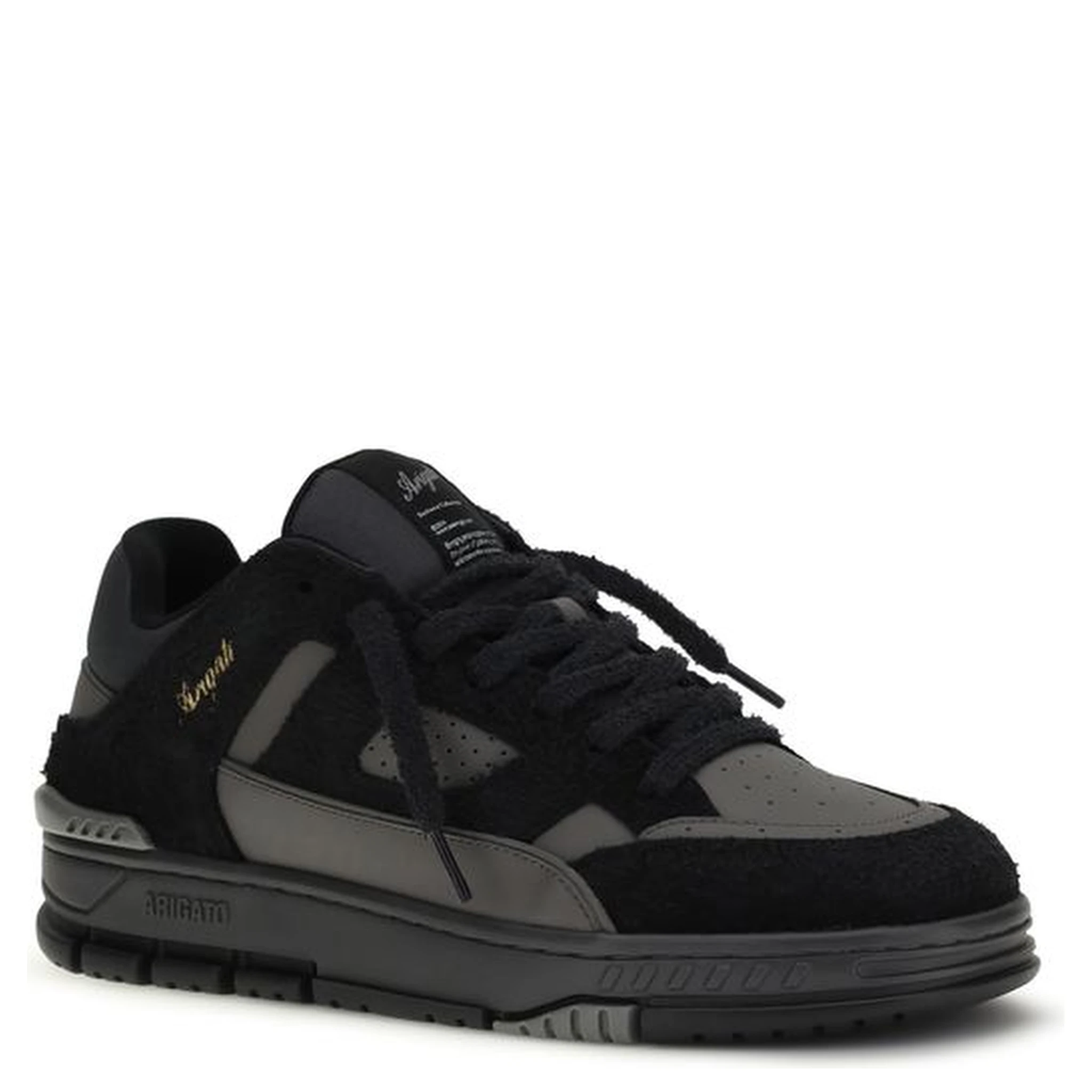 Black Calf Leather Bos Taurus Athletic Sneakers