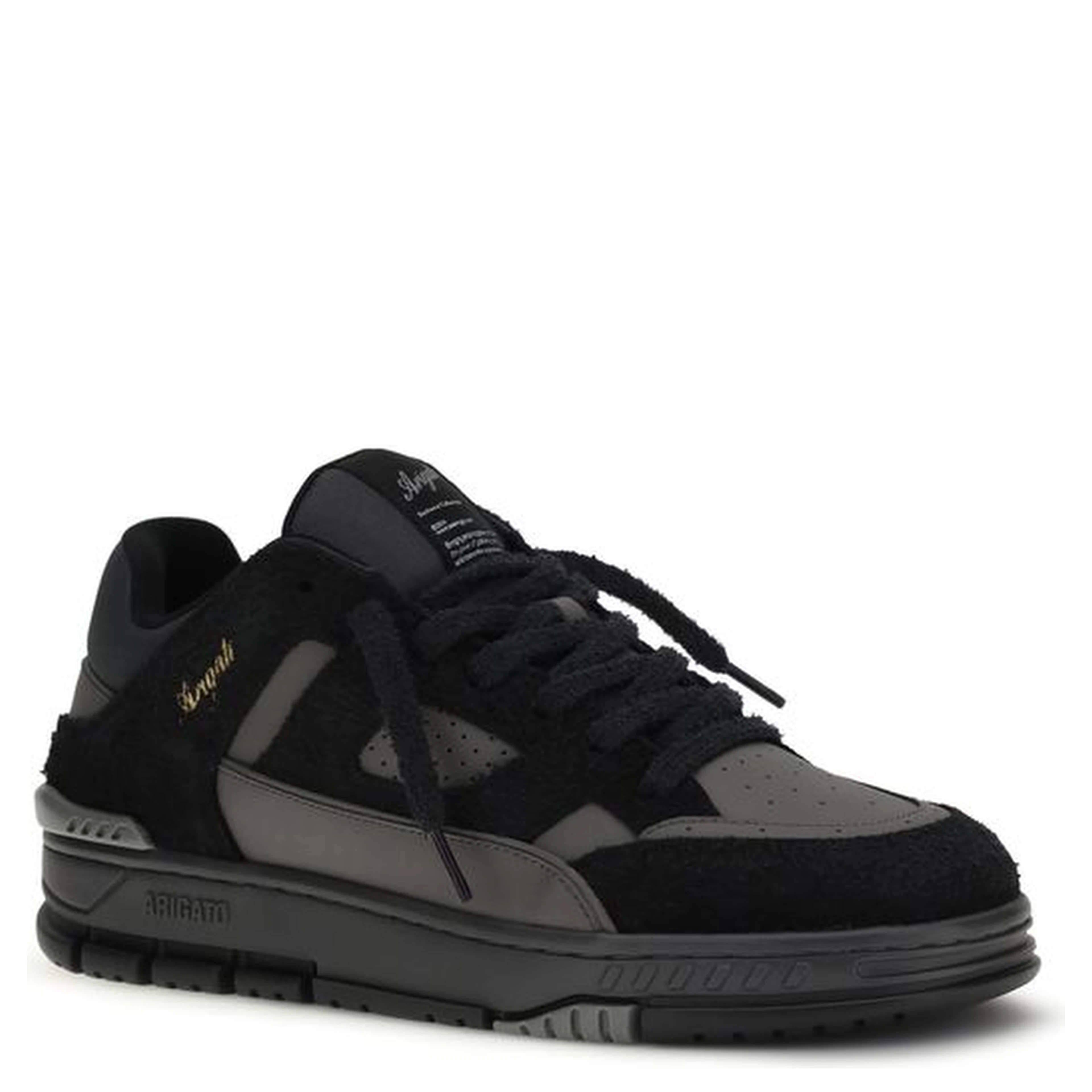 Black Calf Leather Bos Taurus Athletic Sneakers