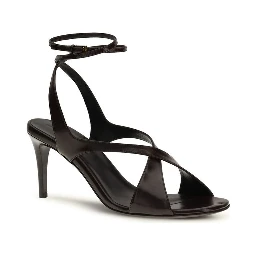 Black Calf Leather Bos Taurus Strap-On Sandals