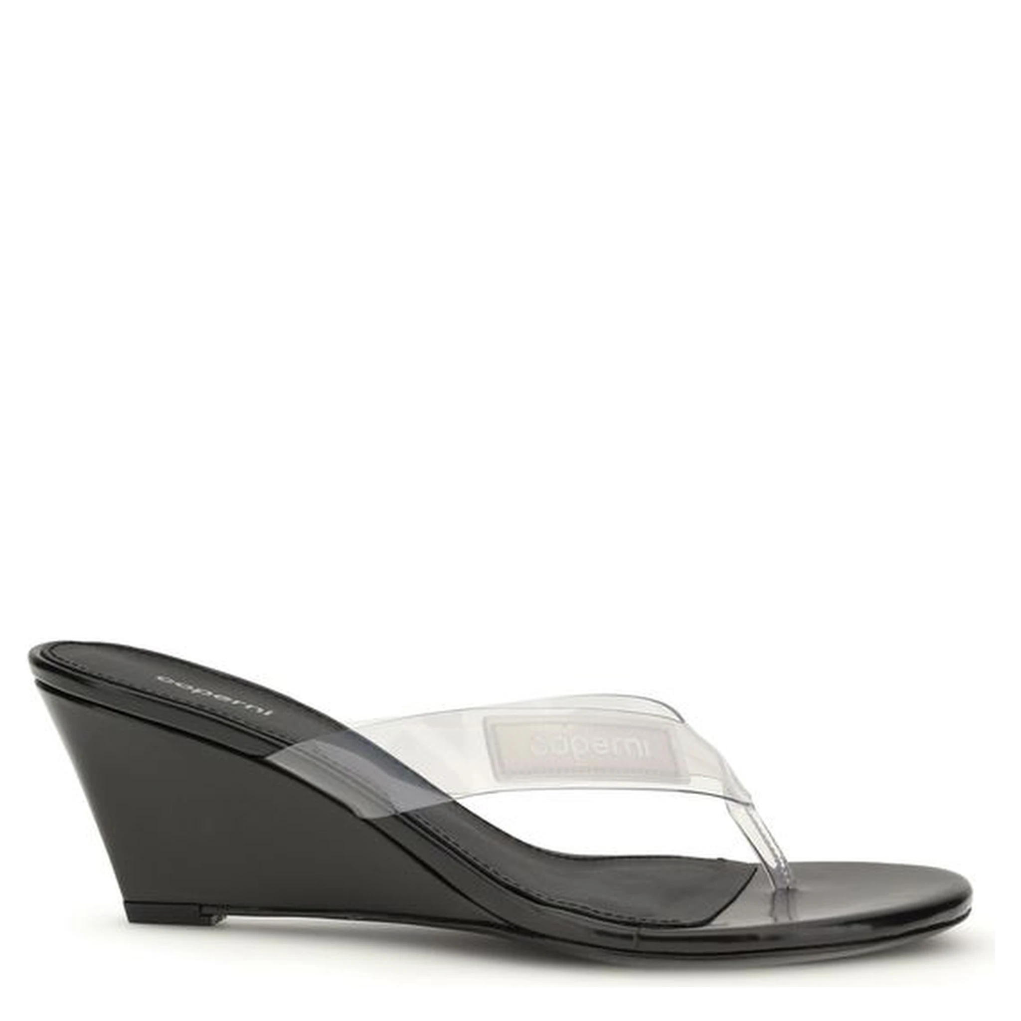 Black Pvc Flip-Flop Sandals