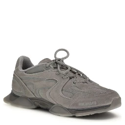 Gray Calf Leather Bos Taurus Chunky Sneakers