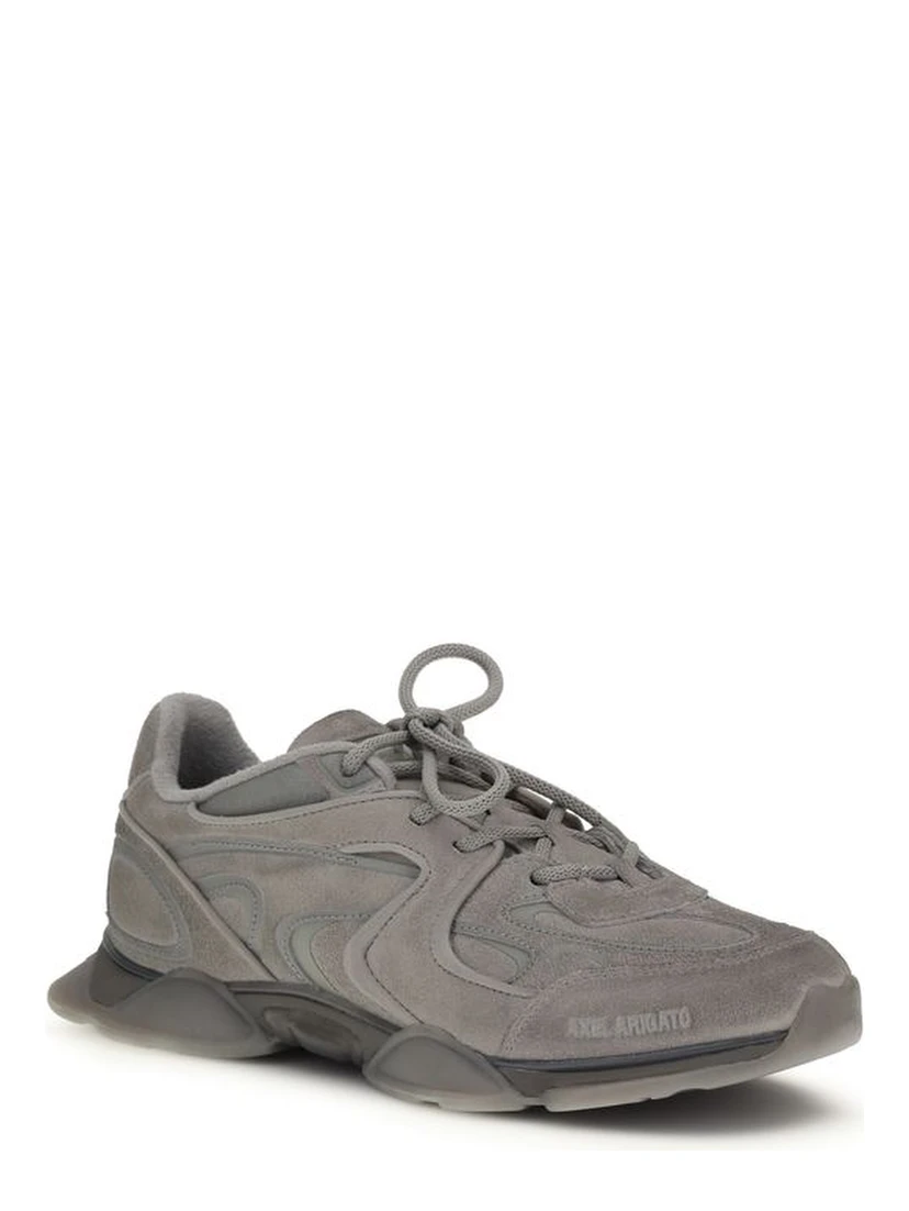 Gray Calf Leather Bos Taurus Chunky Sneakers