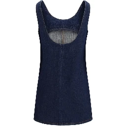 Blue Cotton Casual Dress