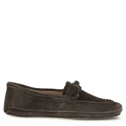 حذاء بوس توروس سهل الارتداء من جلد العجل البني