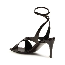 Black Calf Leather Bos Taurus Strap-On Sandals