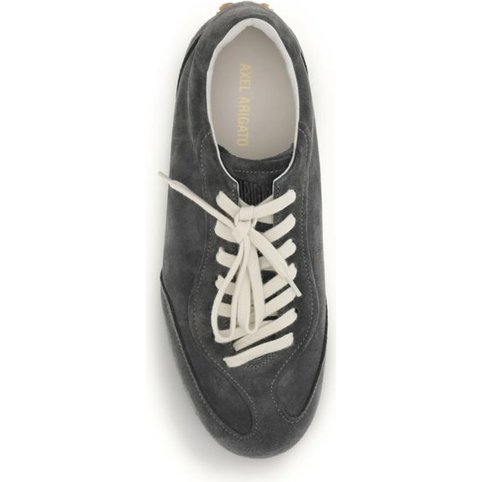 Gray Calf Leather Bos Taurus Low Top Sneakers